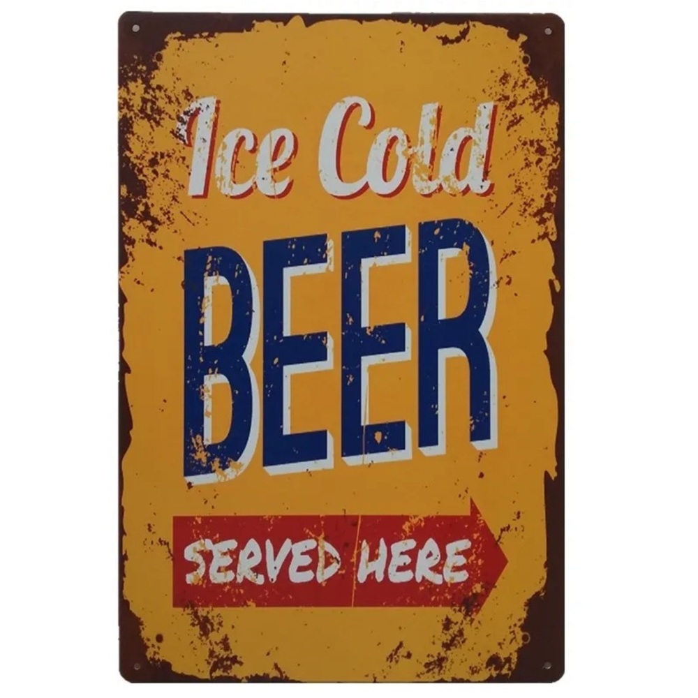 Vintage Retro Tin Sign door Wall Decor Metal Bar decor